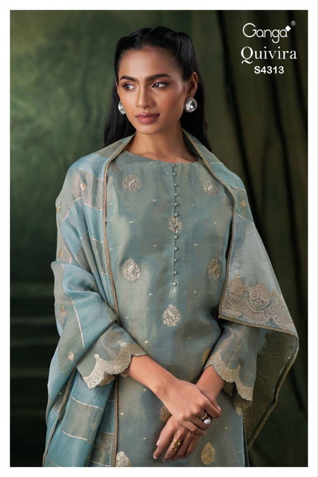 Quivira 4313 By Ganga Bemberg Silk Bulk Designer Salwar Suits Orders In India